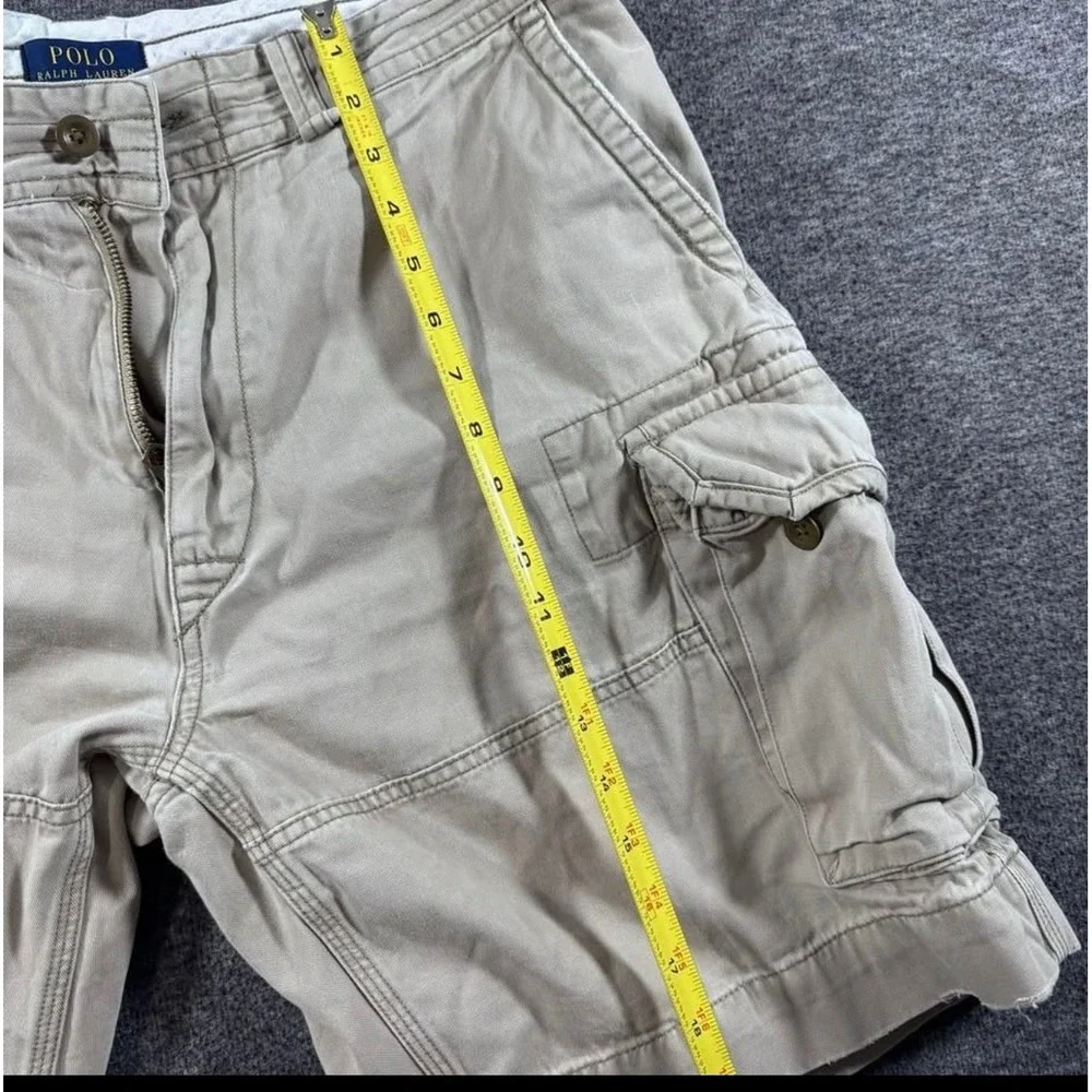 Polo Ralph Lauren Mens Classic Polo Chino Cargo Shorts Khaki Tan Size 36